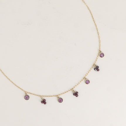 Soly necklace - natural stones and adorned with Swarovski crystals PP20