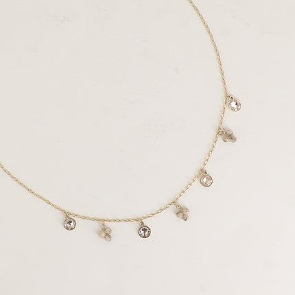 Soly necklace - natural stones and adorned with Swarovski crystals PP20