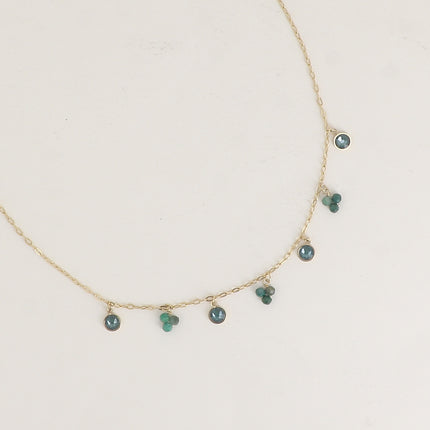 Soly necklace - natural stones and adorned with Swarovski crystals PP20