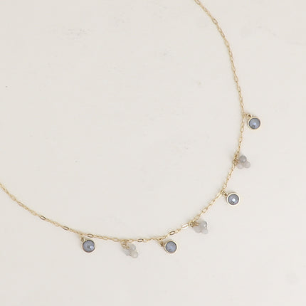 Soly necklace - natural stones and adorned with Swarovski crystals PP20