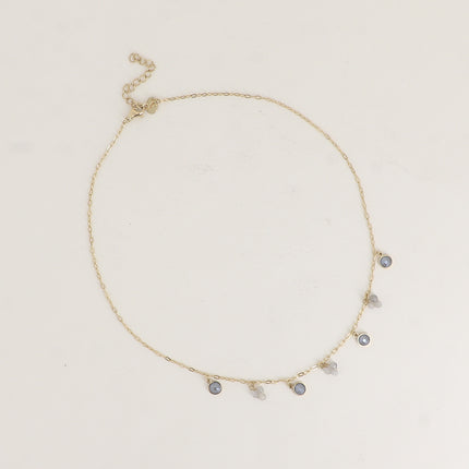 Soly necklace - natural stones and adorned with Swarovski crystals PP20