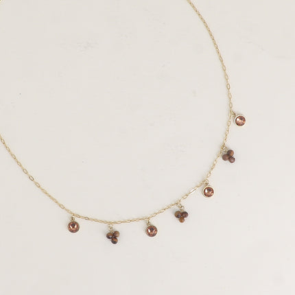 Soly necklace - natural stones and adorned with Swarovski crystals PP20