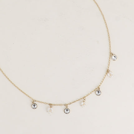 Soly necklace - natural stones and adorned with Swarovski crystals PP20