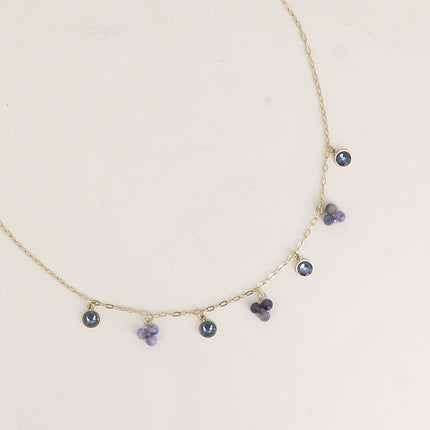 Soly necklace - natural stones and adorned with Swarovski crystals PP20