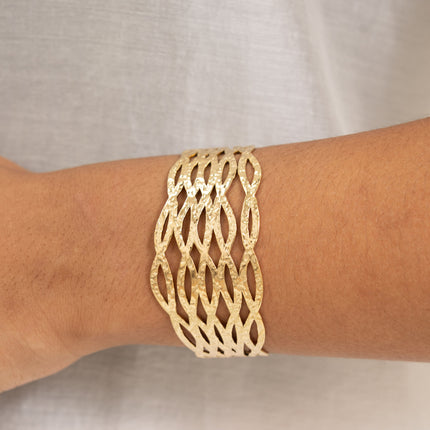 Cuff - textured braided rings