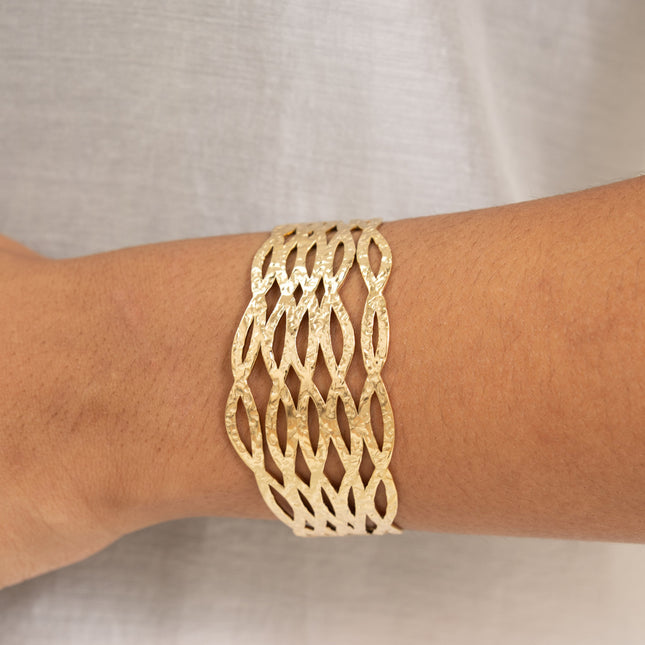 Cuff - textured braided rings