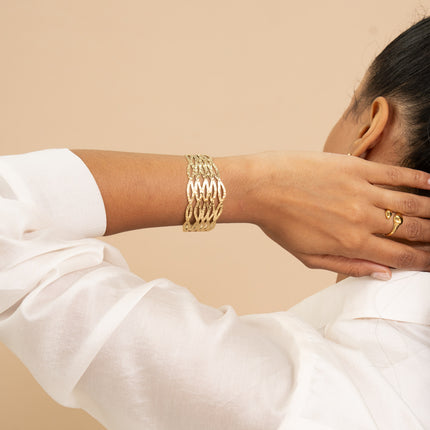 Cuff - textured braided rings