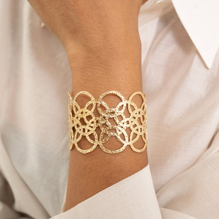 Cuff - hammered circles