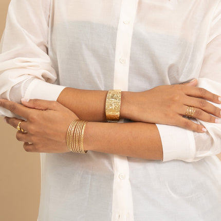 Cuff - hammered facet