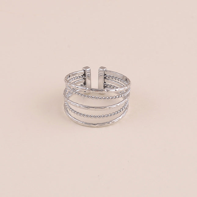 Bague - 5 anneaux texturés