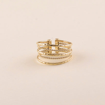 Bague - 5 anneaux texturés