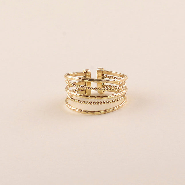 Bague - 5 anneaux texturés