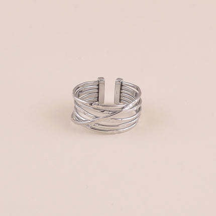 Bague - 6 anneaux dont un transversal