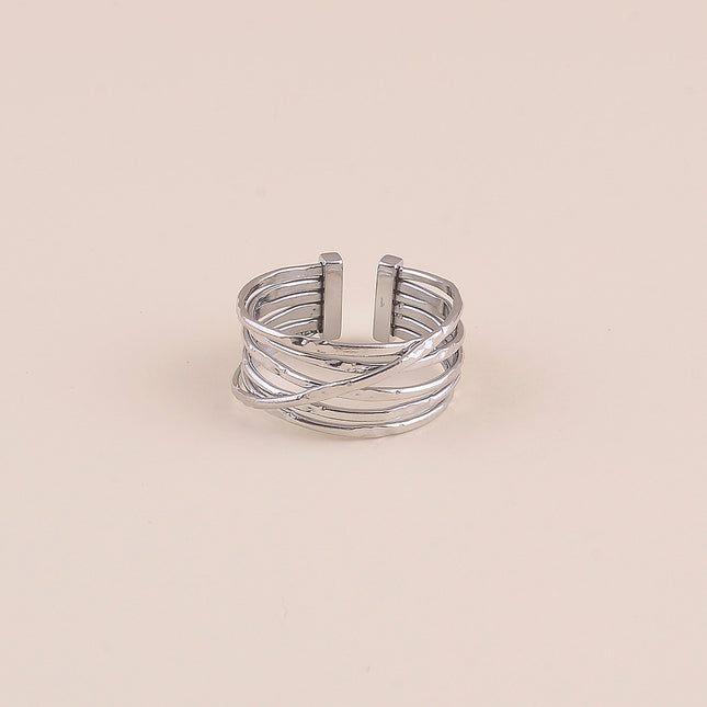 Bague - 6 anneaux dont un transversal