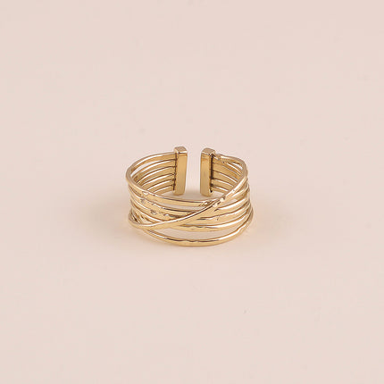 Bague - 6 anneaux dont un transversal
