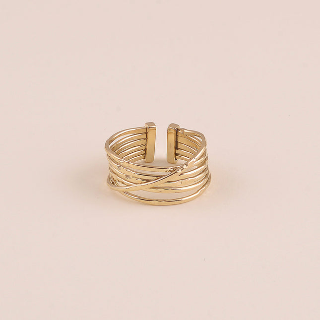 Bague - 6 anneaux dont un transversal