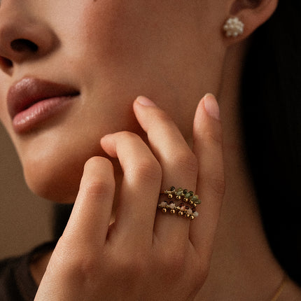 Bague Virel - pierres naturelles rondes et boules