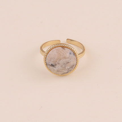 Bague - pierre naturelle ronde