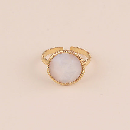 Bague - pierre naturelle ronde