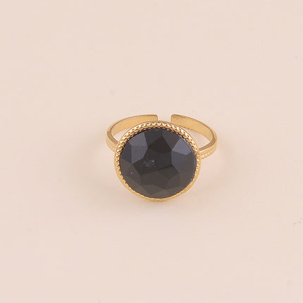 Bague - pierre naturelle ronde