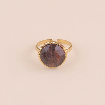 Bague - pierre naturelle ronde