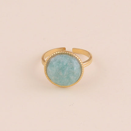 Bague - pierre naturelle ronde