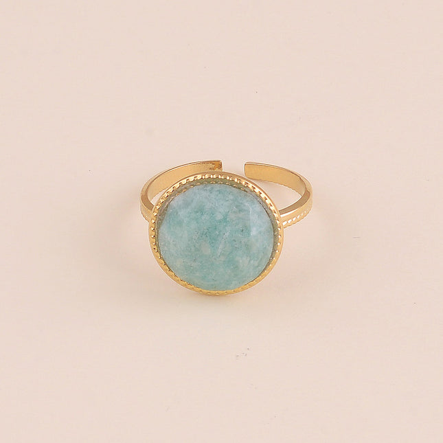 Bague - pierre naturelle ronde