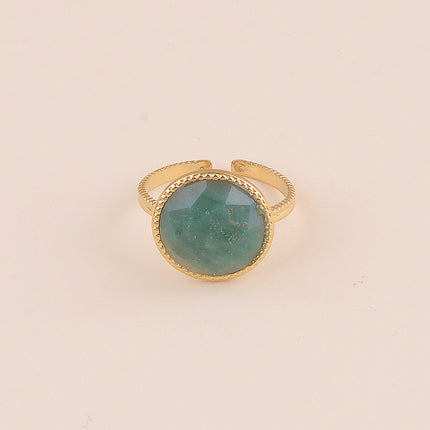 Bague - pierre naturelle ronde