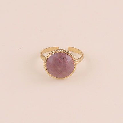 Bague - pierre naturelle ronde