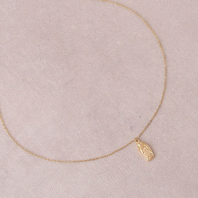 Collier - pendentif ovale la Madone