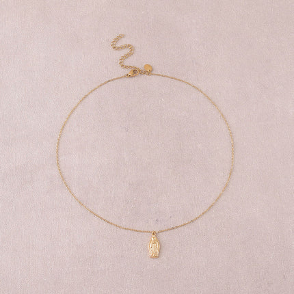 Collier - pendentif ovale la Madone