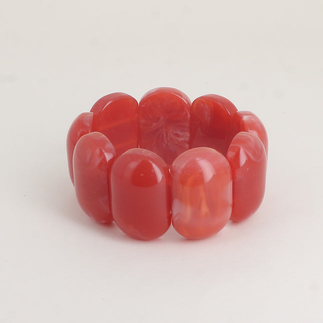 Stretch bracelet - 32mm large oval resin beads