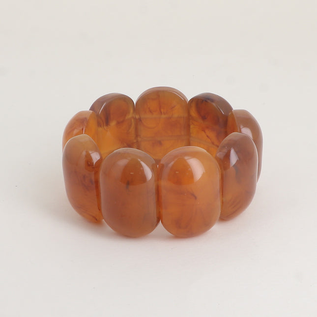 Stretch bracelet - 32mm large oval resin beads