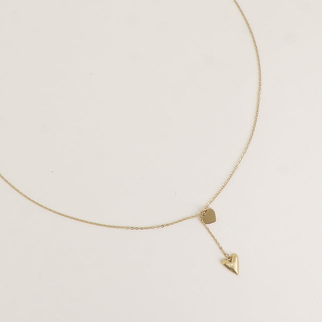 Collier Y - deux coeurs