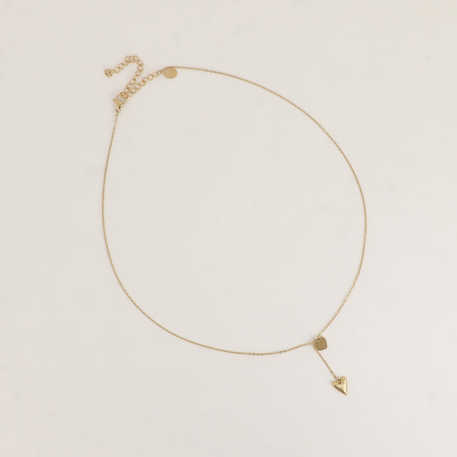 Collier Y - deux coeurs