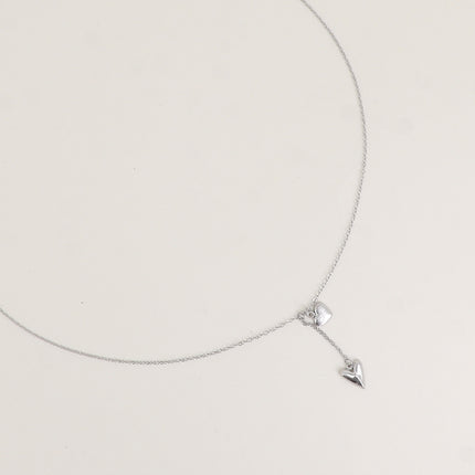 Collier Y - deux coeurs