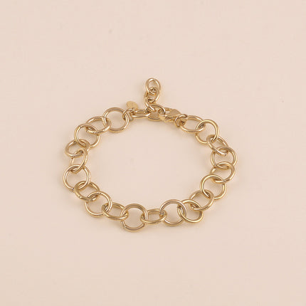 Bracelet - maillons ronds striés