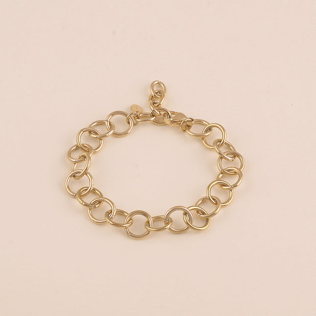 Bracelet - maillons ronds striés