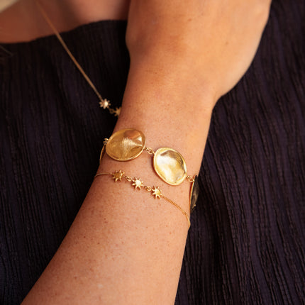 Méora Bracelet - large brushed round pieces