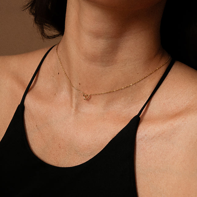 Collier Velya - petit coeur ajouré