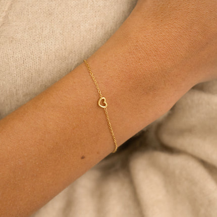 Bracelet - pendentif coeur ajouré