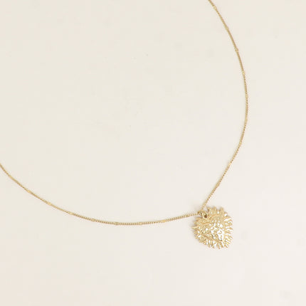 Collier - pendentif coeur flamboyant