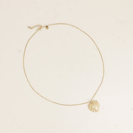 Collier - pendentif coeur flamboyant