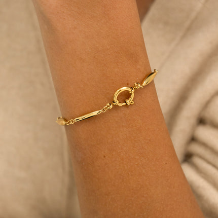 Bracelet - tubes ovales et fermoir bouée