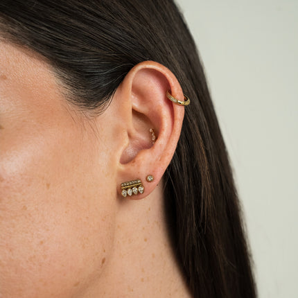 Boucles puces Zorane - barre et 4 gouttes avec oxydes de zirconium