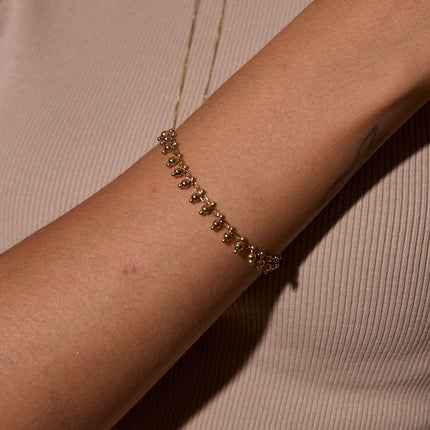 Bracelet - perles boules pendantes