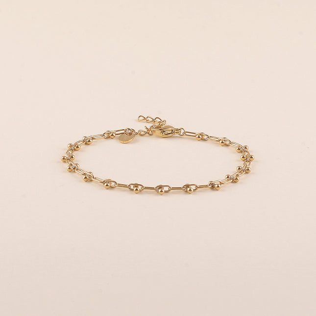 Bracelet - alternating oval and 2-ball mesh