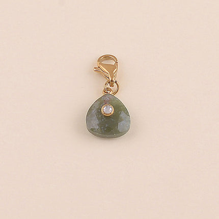 Charm - pierre naturelle triangulaire et strass