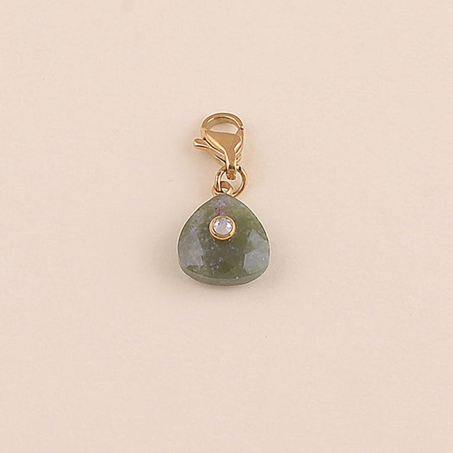 Charm - pierre naturelle triangulaire et strass