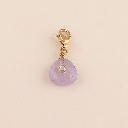 Charm - pierre naturelle triangulaire et strass